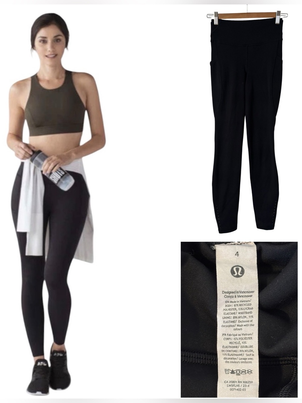 Lululemon Fast and Free Black High Rise Leggings